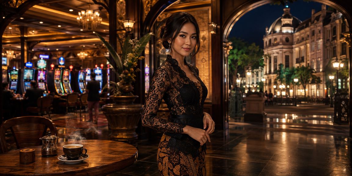 Pemain menikmati sesi casino sambil minum kopi di Vietnam dengan suasana santai