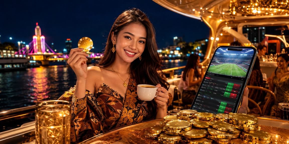 Suasana taruhan olahraga di kedai kopi Vietnam, menghadirkan keseruan kompetisi esports dan sepak bola